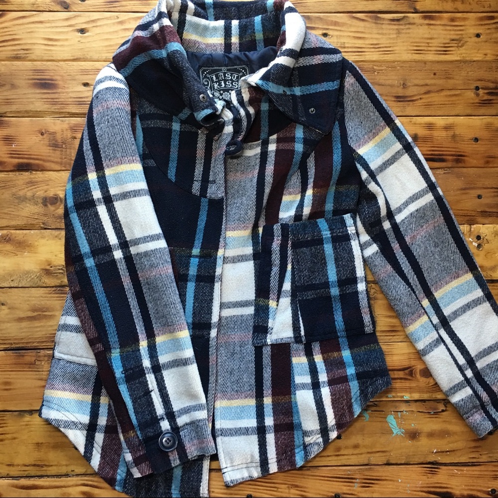 Last Kiss Plaid Coat